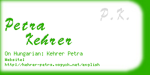 petra kehrer business card